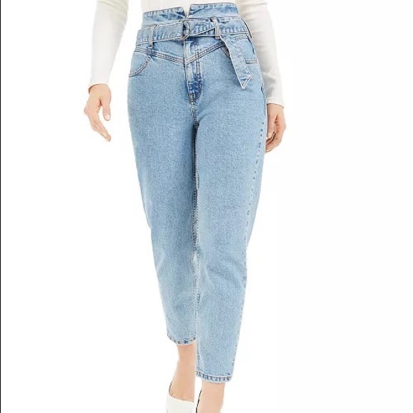 Guess Belted 80s Straight-leg Jeans size 29 - Picture 2 of 2